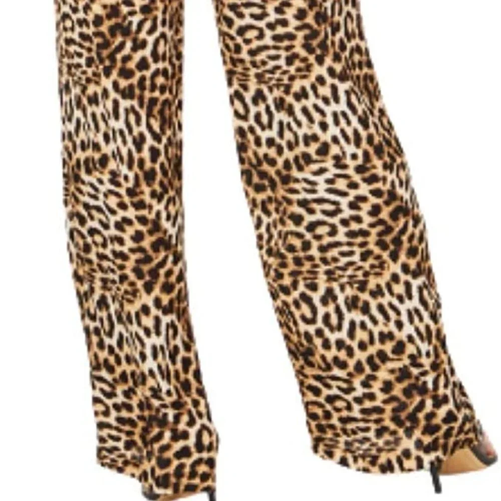 NWT INC Leopard Print Jumpsuit, size 4 - Picture 6 of 7